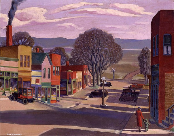 Gale Stockwell: Parkville, Main Street, 1934. Smithsonian American Art Museum.
